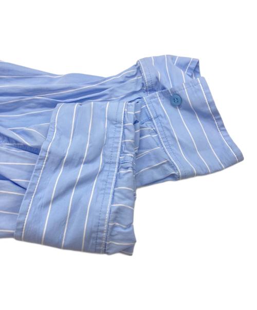 BALENCIAGA（バレンシアガ）BALENCIAGA (バレンシアガ) レイヤードクラッシュオーバーサイズ長袖カットソー グレー×ブルー サイズ:XSの古着・服飾アイテム