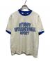 stussy（ステューシー）の古着「INTERNATIONAL SPORT リンガーTシャツ」｜ホワイト×ブルー