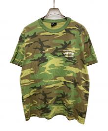 stussy（ステューシー）の古着「カモフラージュリンガーTシャツ」｜カーキ