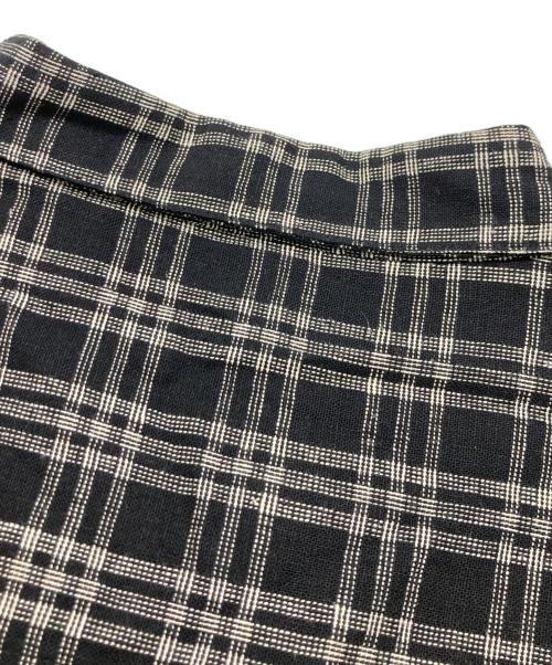 GEGRGE（ゲグルゲ）GEGRGE (ゲグルゲ) リネンブレンドチェックシャツ ブラック サイズ:XLの古着・服飾アイテム