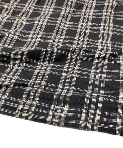 GEGRGE（ゲグルゲ）GEGRGE (ゲグルゲ) リネンブレンドチェックシャツ ブラック サイズ:XLの古着・服飾アイテム