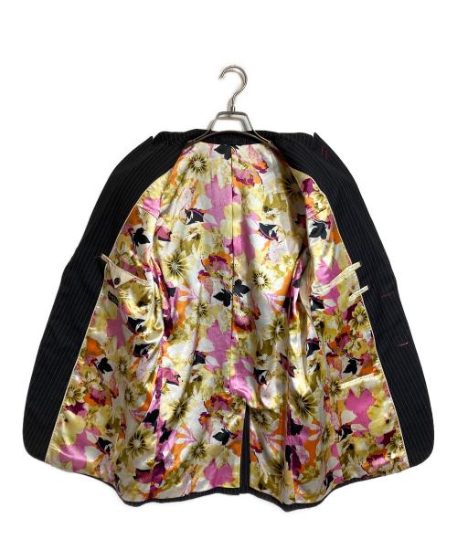 PAUL SMITH（ポールスミス）PAUL SMITH (ポールスミス) 裏地花柄ストライプセットアップ ブラック サイズ:54の古着・服飾アイテム