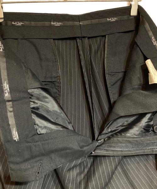 PAUL SMITH（ポールスミス）PAUL SMITH (ポールスミス) 裏地花柄ストライプセットアップ ブラック サイズ:54の古着・服飾アイテム