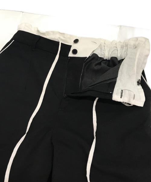 JANE SMITH（ジェーンスミス）JANE SMITH (ジェーンスミス) POLYESTER WOOL TROPICAL PIPING PAJAMA PANTS ブラック サイズ:38の古着・服飾アイテム
