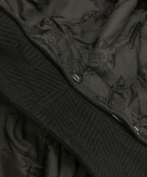 VERSACE CLASSIC V2（ヴェルサーチクラシック）VERSACE CLASSIC V2 (ヴェルサーチクラシック) アンゴラ混ダッフルコート ブラック サイズ:50の古着・服飾アイテム