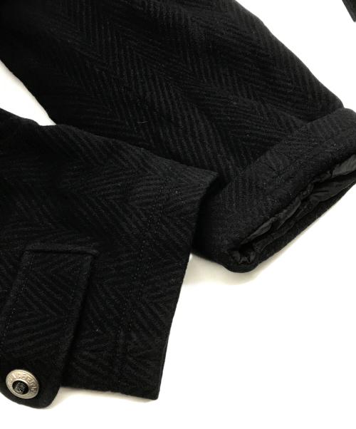 VERSACE CLASSIC V2（ヴェルサーチクラシック）VERSACE CLASSIC V2 (ヴェルサーチクラシック) アンゴラ混ダッフルコート ブラック サイズ:50の古着・服飾アイテム