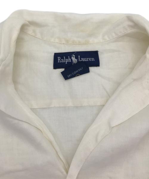 RALPH LAUREN（ラルフローレン）RALPH LAUREN (ラルフローレン) オープンカラーシャツ ホワイト サイズ:10の古着・服飾アイテム