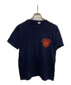 Championチャンピオン）の古着「80s カレッジプリントTシャツ」｜ネイビー