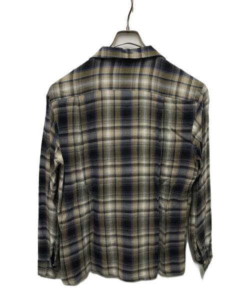 SOUTHAMPTON（サウサンプトン）SOUTHAMPTON (サウサンプトン) 60'sオープンカラーシャツ ブラウン×グレー サイズ:Mの古着・服飾アイテム