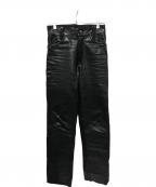 VANSONバンソン）の古着「レザーパンツ」｜ブラック