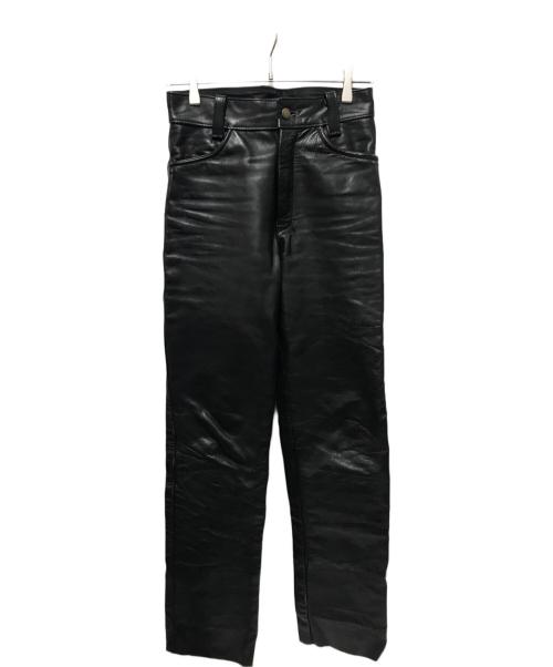 VANSON（バンソン）VANSON (バンソン) レザーパンツ ブラック サイズ:記載なしの古着・服飾アイテム