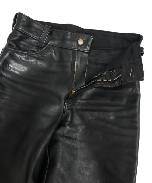 VANSON（バンソン）VANSON (バンソン) レザーパンツ ブラック サイズ:記載なしの古着・服飾アイテム