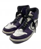 NIKEナイキ）の古着「Air Jordan 1 Retro High OG」｜パープル×ホワイト