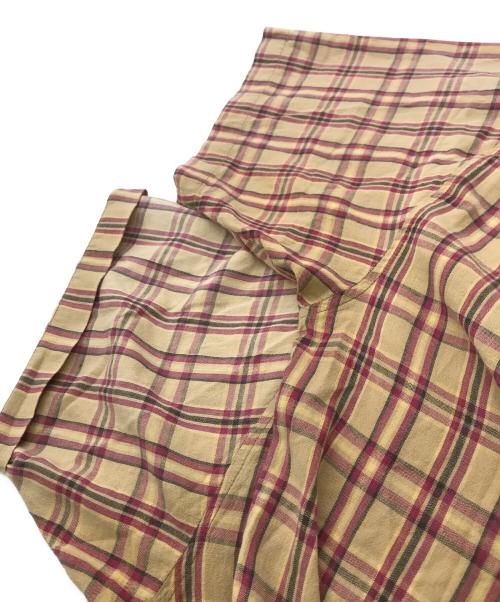 stussy（ステューシー）stussy (ステューシー) S/Sチェックシャツ ベージュ サイズ:Mの古着・服飾アイテム
