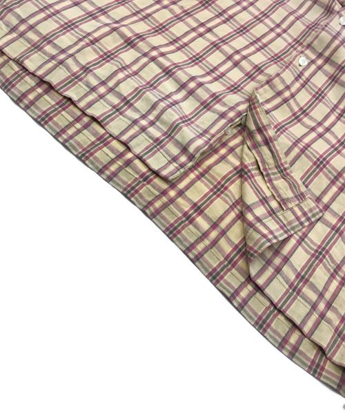 stussy（ステューシー）stussy (ステューシー) S/Sチェックシャツ ベージュ サイズ:Mの古着・服飾アイテム