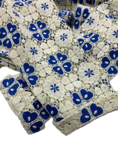 KITH（キス）KITH (キス) ADONIS CAMP COLLAR LONG SLEEVE SHIRT ホワイト×ブルー サイズ:Lの古着・服飾アイテム