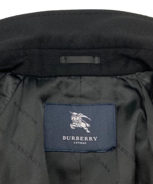 BURBERRY LONDON（バーバリーロンドン）BURBERRY LONDON (バーバリーロンドン) カシミヤステンカラーコート ブラック サイズ:Lの古着・服飾アイテム