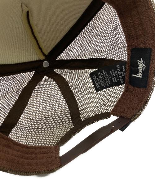 stussy（ステューシー）stussy (ステューシー) 8 BALL TRUCKER CAP ブラウンの古着・服飾アイテム