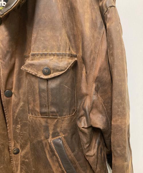 Barbour（バブアー）Barbour (バブアー) BUSHMAN レザーカラージャケット ブラウン サイズ:-の古着・服飾アイテム