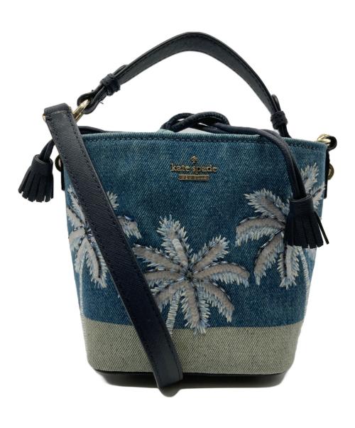Kate Spade（ケイトスペード）Kate Spade (ケイトスペード) California Dreaming Pippa Bucket Bag ブルーの古着・服飾アイテム