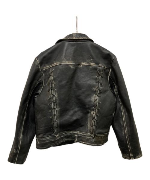 La Marca del Diablo（-）La Marca del Diablo  (-) スタッズレザージャケット ブラック サイズ:Lの古着・服飾アイテム