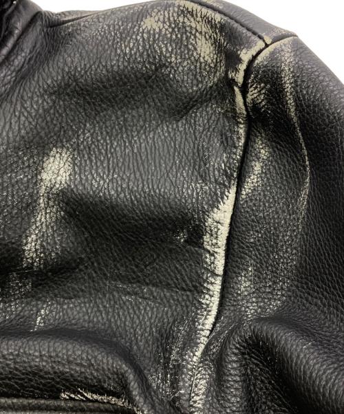 La Marca del Diablo（-）La Marca del Diablo  (-) スタッズレザージャケット ブラック サイズ:Lの古着・服飾アイテム