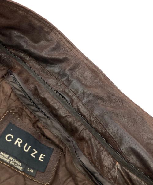 CRUZE（-）CRUZE (-) レザージャケット ブラウン サイズ:Lの古着・服飾アイテム