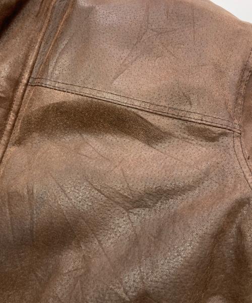 CRUZE（-）CRUZE (-) レザージャケット ブラウン サイズ:Lの古着・服飾アイテム