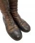 中古・古着 GUIDI (グイディ) バックジップロングブーツ ブラウン サイズ:36 1/2：34000円
