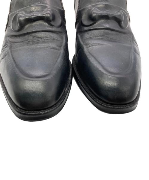 MIHARA YASUHIRO（ミハラヤスヒロ）MIHARA YASUHIRO (ミハラヤスヒロ) 炙り出し ビットローファー ブラック サイズ:24 1/2の古着・服飾アイテム