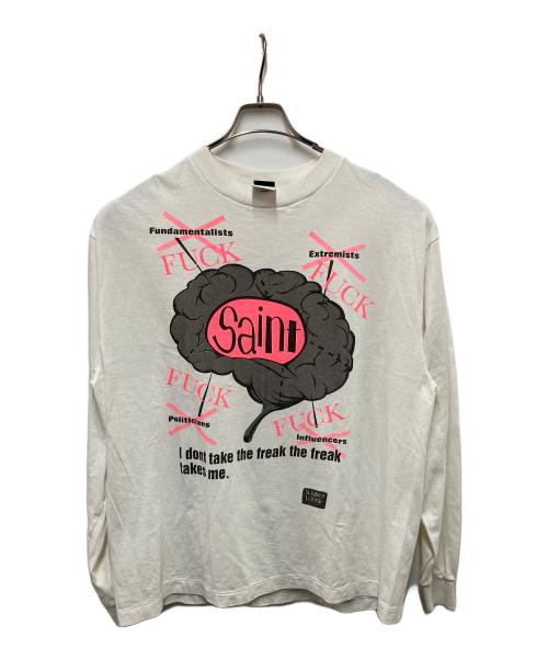 SAINT MICHAEL（セントマイケル）SAINT MICHAEL (セントマイケル) LS TEE BRAIN ホワイト サイズ:Lの古着・服飾アイテム