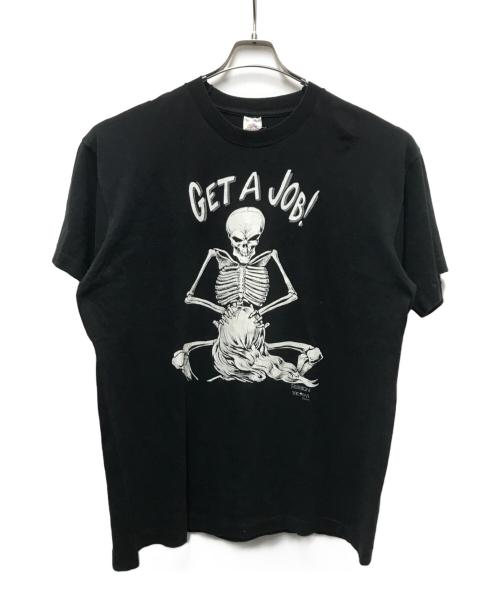 FASHION VICTIM（ファッションヴィクティム）Fashion Victim (ファッションヴィクティム) GET A JOB スカルプリントTシャツ ブラック サイズ:XLの古着・服飾アイテム