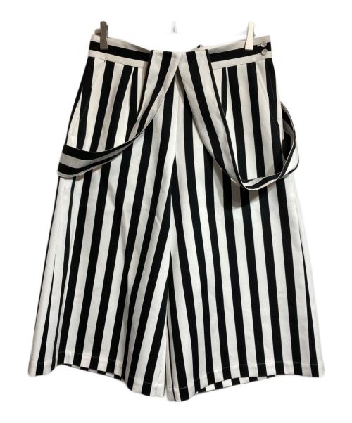TAO COMME des GARCONS（タオ コムデギャルソン）TAO COMME des GARCONS (タオ コムデギャルソン) ストライプジャンパースカート ホワイト×ブラック サイズ:Sの古着・服飾アイテム