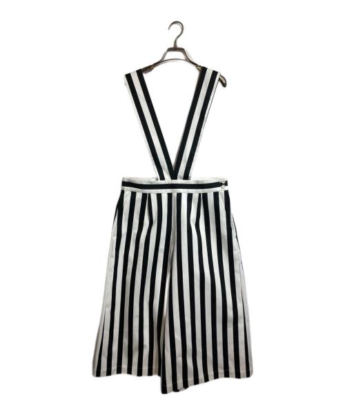 TAO COMME des GARCONS（タオ コムデギャルソン）TAO COMME des GARCONS (タオ コムデギャルソン) ストライプジャンパースカート ホワイト×ブラック サイズ:Sの古着・服飾アイテム