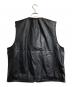 AT-DIRTY (アットダーティ) JERKIN LEATHER VEST ブラック サイズ:XL：12000円
