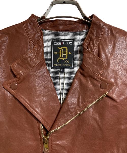 AT-DIRTY（アットダーティ）AT-DIRTY (アットダーティ) DH-RIDERS LEATHER  JACKET ブラウン サイズ:Mの古着・服飾アイテム