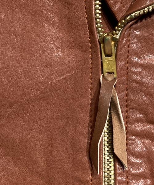 AT-DIRTY（アットダーティ）AT-DIRTY (アットダーティ) DH-RIDERS LEATHER  JACKET ブラウン サイズ:Mの古着・服飾アイテム