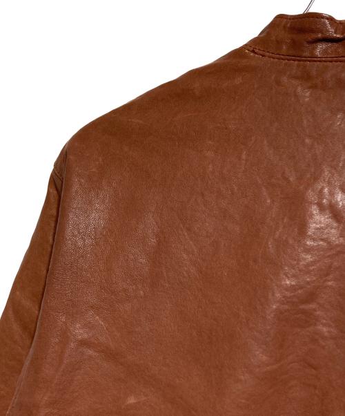 AT-DIRTY（アットダーティ）AT-DIRTY (アットダーティ) DH-RIDERS LEATHER  JACKET ブラウン サイズ:Mの古着・服飾アイテム