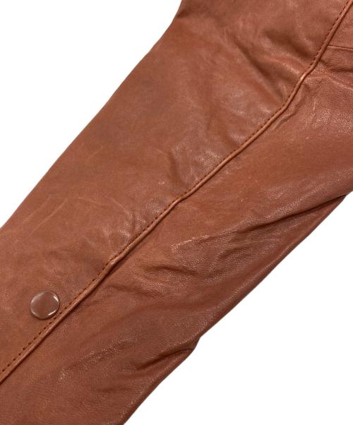 AT-DIRTY（アットダーティ）AT-DIRTY (アットダーティ) DH-RIDERS LEATHER  JACKET ブラウン サイズ:Mの古着・服飾アイテム