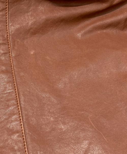 AT-DIRTY（アットダーティ）AT-DIRTY (アットダーティ) DH-RIDERS LEATHER  JACKET ブラウン サイズ:Mの古着・服飾アイテム