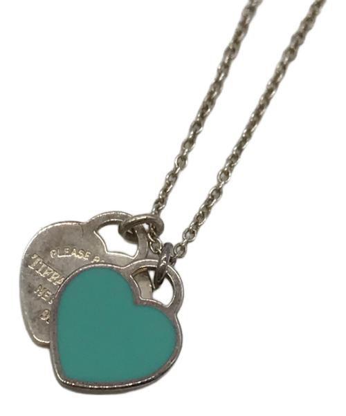TIFFANY & Co.（ティファニー）Tiffany & Co. (ティファニー) ティファニー ブルーダブル ハート タグ ペンダント シルバー×ブルーの古着・服飾アイテム