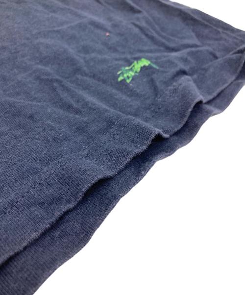 stussy（ステューシー）stussy (ステューシー) フロッキープリントTシャツ ネイビー サイズ:	SIZE Sの古着・服飾アイテム
