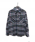 big macビッグマック）の古着「70’Sヘビーネルシャツ」｜ブルー