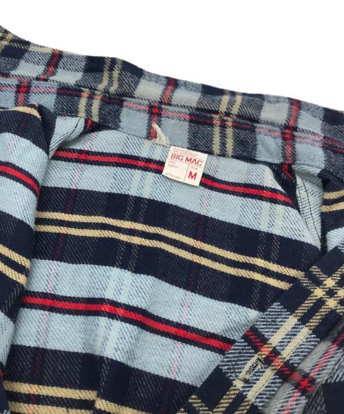 big mac（ビッグマック）BIG MAC (ビッグマック) 70’Sヘビーネルシャツ ブルー サイズ:Mの古着・服飾アイテム