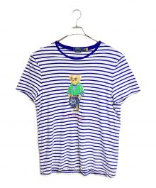 POLO RALPH LAUREN（ポロ・ラルフローレン）の古着「ポロベアボーダーTシャツ」｜ブルー