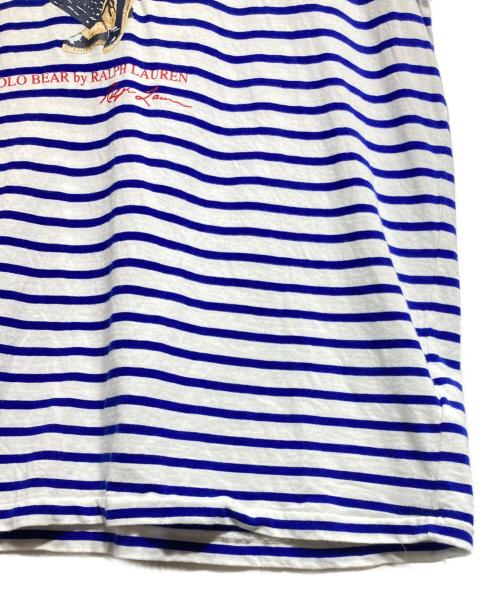 POLO RALPH LAUREN（ポロ・ラルフローレン）POLO RALPH LAUREN (ポロ・ラルフローレン) ポロベアボーダーTシャツ ブルー サイズ:XLの古着・服飾アイテム