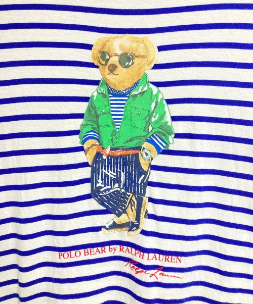 POLO RALPH LAUREN（ポロ・ラルフローレン）POLO RALPH LAUREN (ポロ・ラルフローレン) ポロベアボーダーTシャツ ブルー サイズ:XLの古着・服飾アイテム