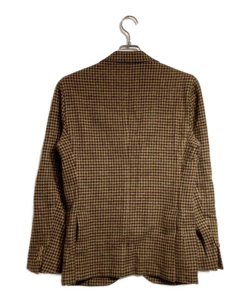 BOGLIOLI（ボリオリ）BOGLIOLI (ボリオリ) 千鳥柄テーラードジャケット ブラウン サイズ:46の古着・服飾アイテム