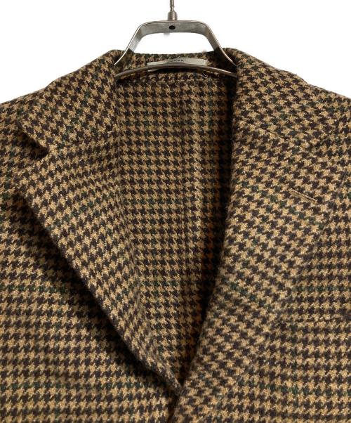 BOGLIOLI（ボリオリ）BOGLIOLI (ボリオリ) 千鳥柄テーラードジャケット ブラウン サイズ:46の古着・服飾アイテム
