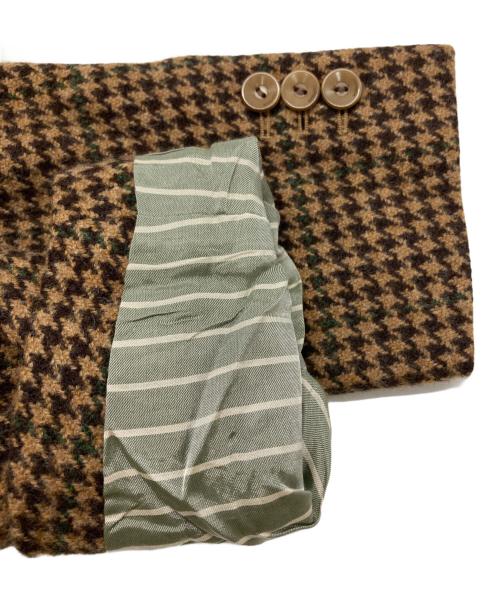 BOGLIOLI（ボリオリ）BOGLIOLI (ボリオリ) 千鳥柄テーラードジャケット ブラウン サイズ:46の古着・服飾アイテム